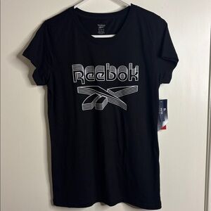 Reebok Black Tee with White Graphic